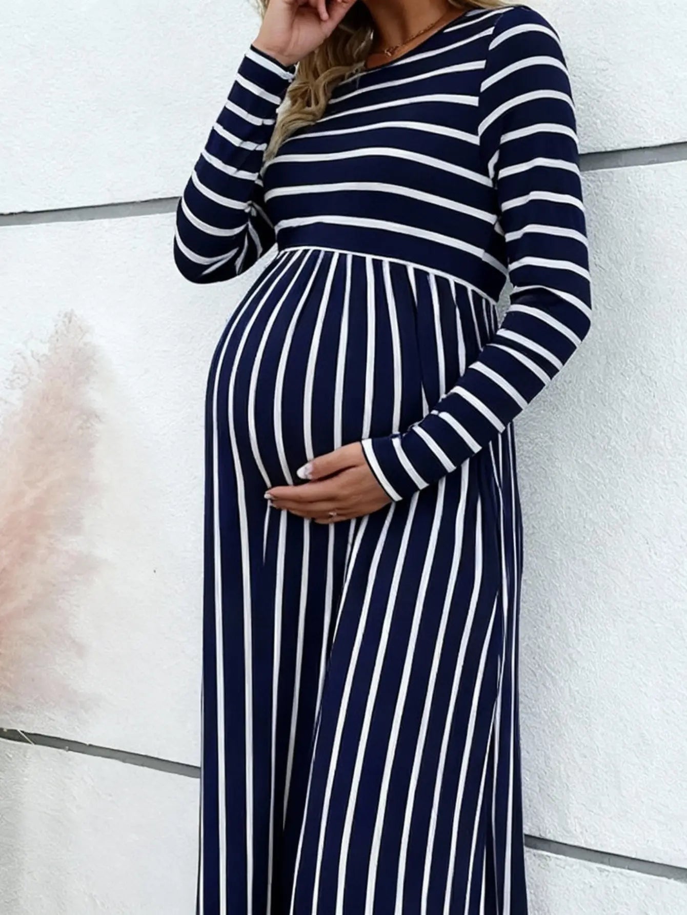 Stripped Maternity Dress