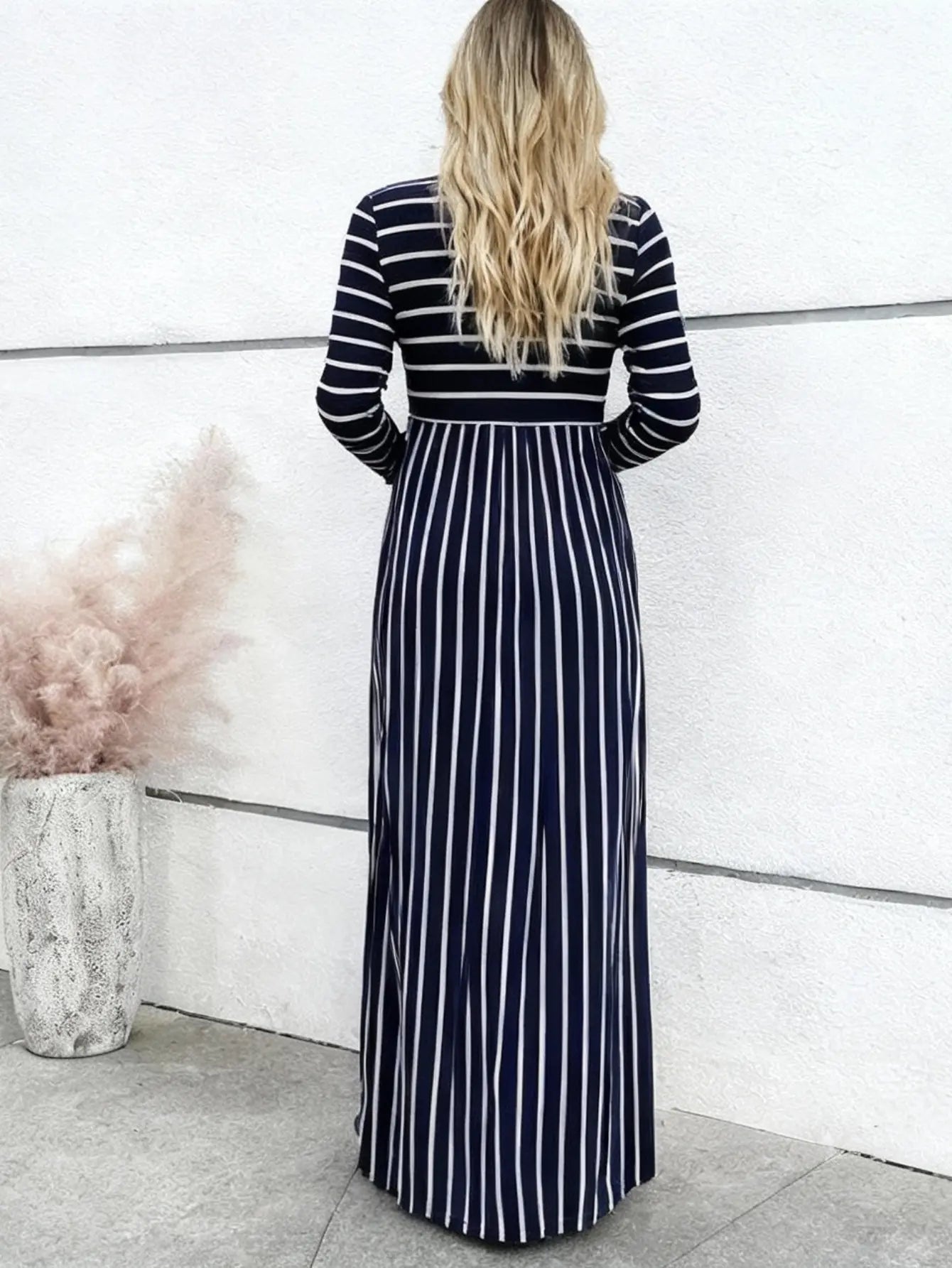 Stripped Maternity Dress