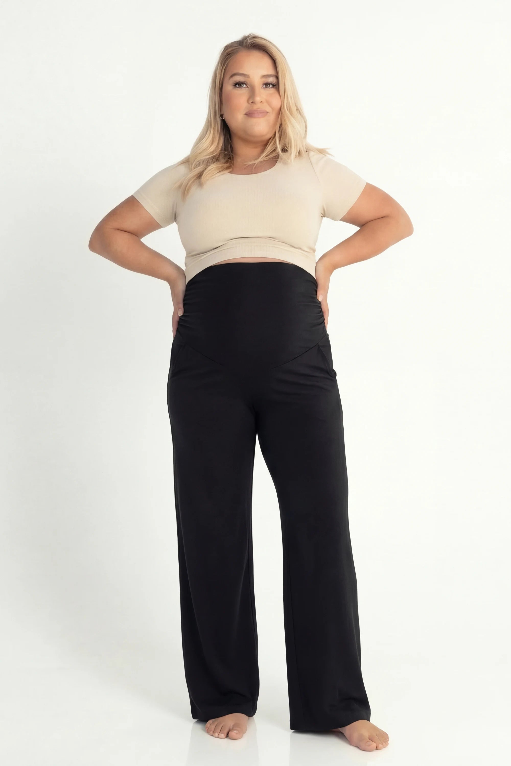 Aura Maternity Wide-Leg Pants