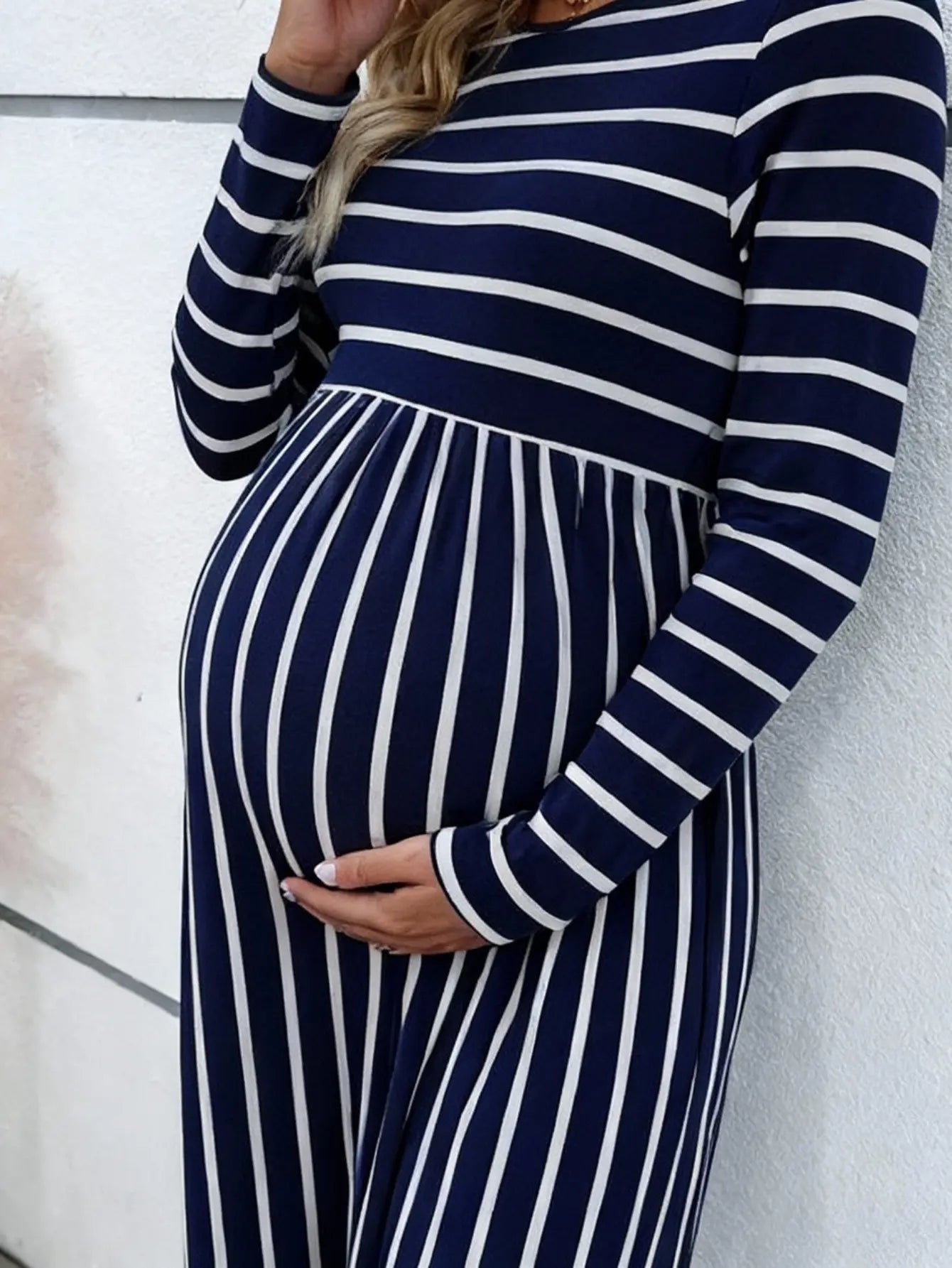 Stripped Maternity Dress