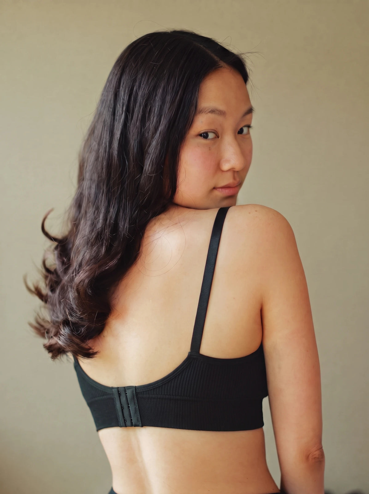 AURA Nursing Bra back view with hook closure