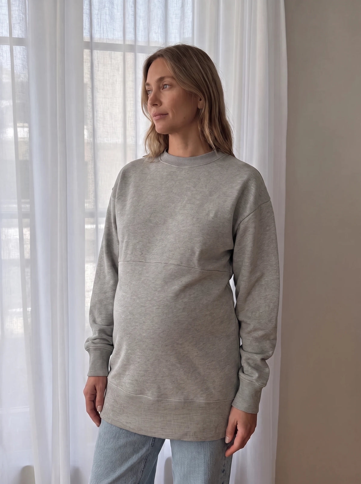 Nursing sweatshirt that looks like a regular sweatshirt