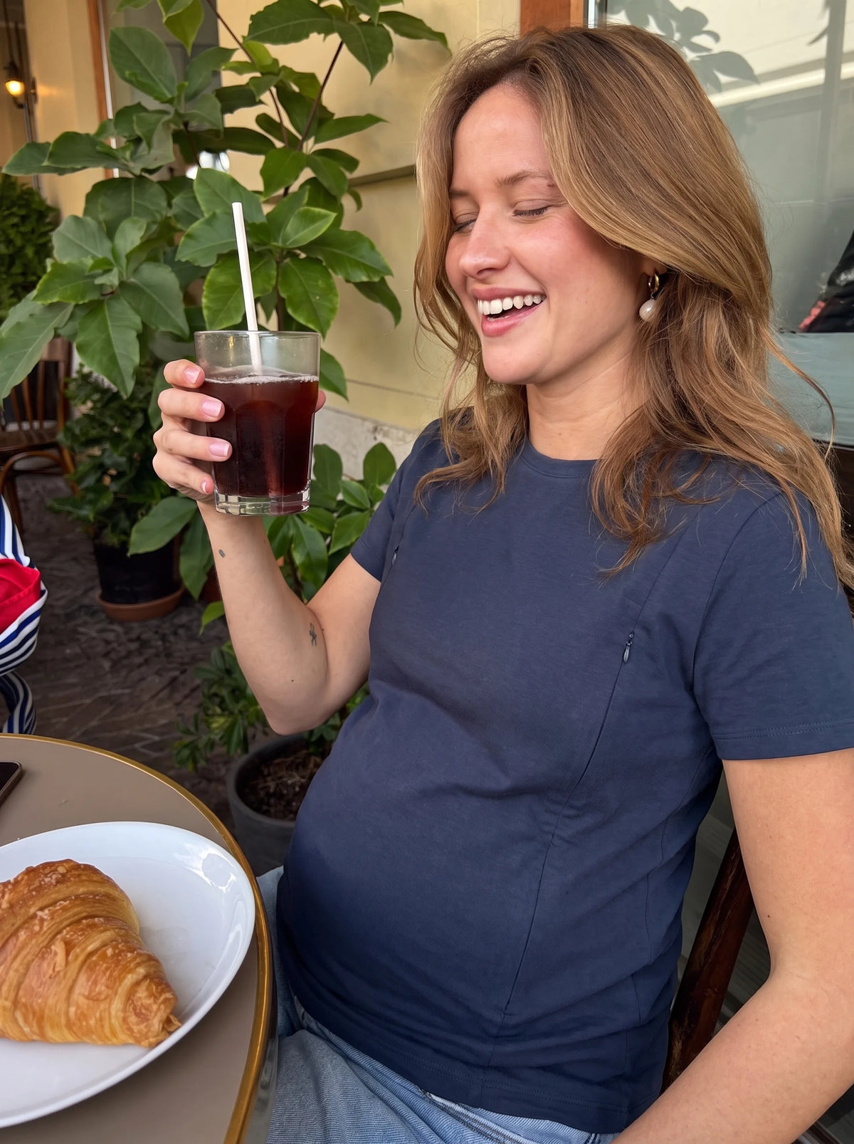 Nursing tee that looks like a normal tee