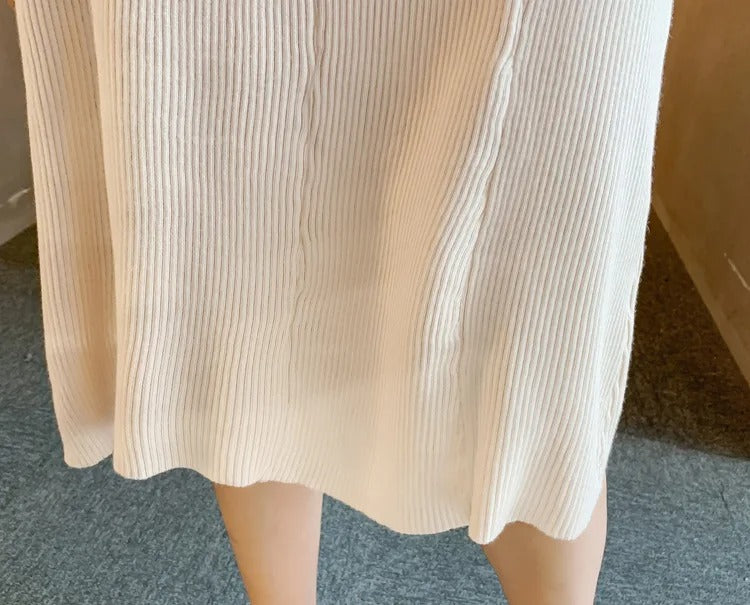 Elegant Knit Maternity Dress