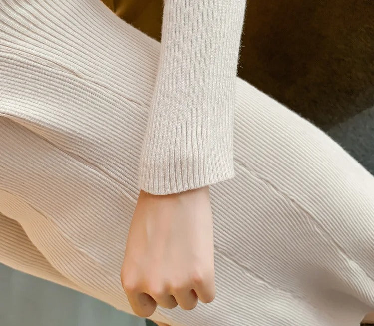 Elegant Knit Maternity Dress