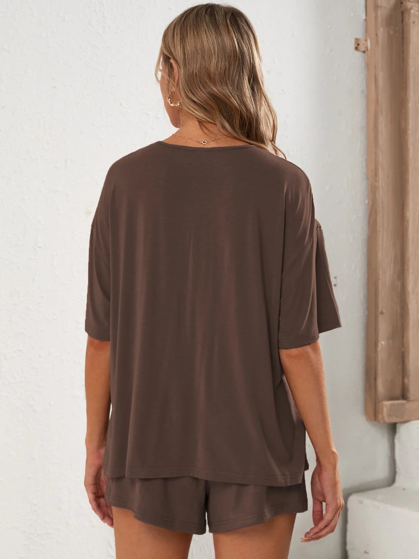 Aura™ Two-Piece Set - Oversized Tee & Wrap Shorts