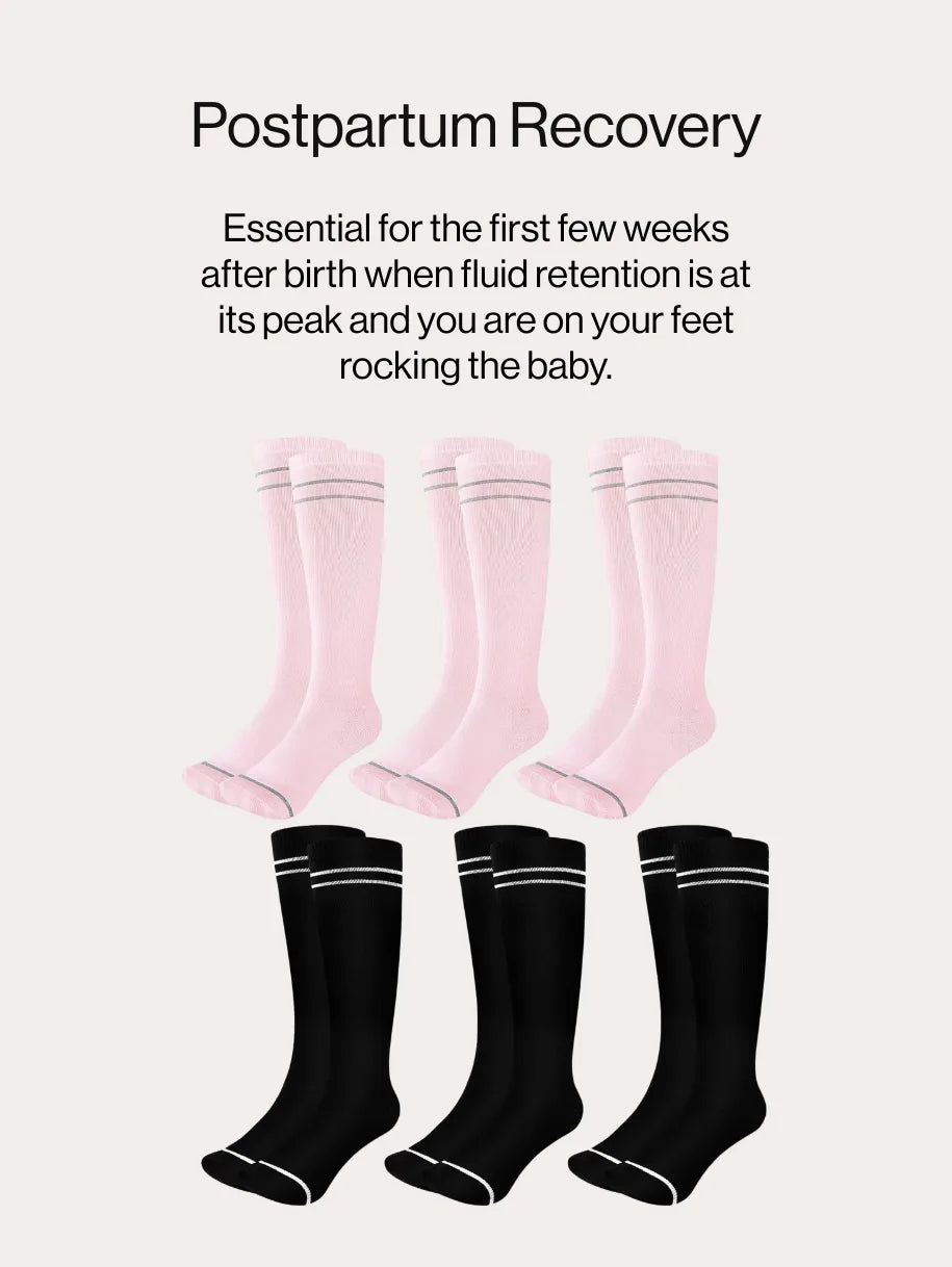 Aura™ Anti-Swell Maternity Relief Socks (3-Pack)