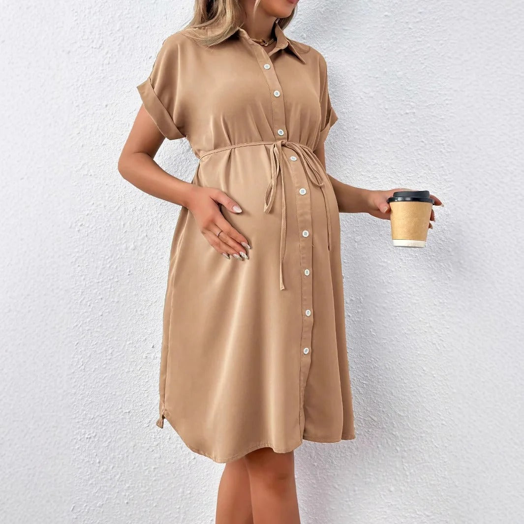 Aura™ Madison Button-Down Maternity Summer Dress