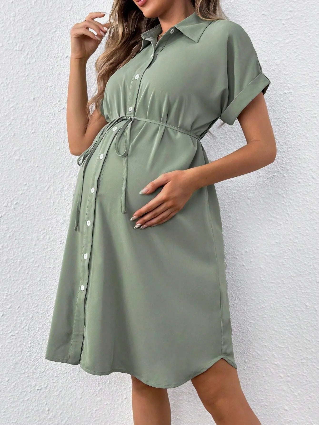 Aura™ Madison Button-Down Maternity Summer Dress