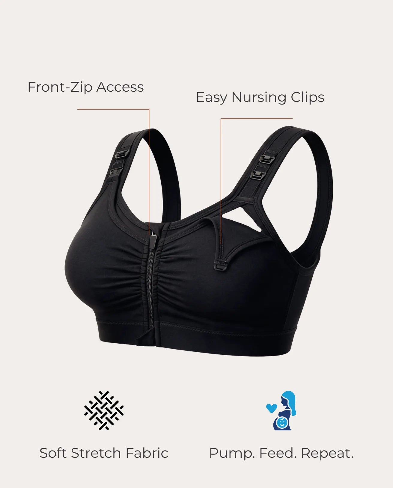 Aura EasyAccess 3-in-1 Nursing & Pumping Bra